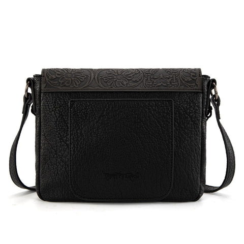 Trinity Ranch Genuine Hair-On Cowhide Tooled Collection Crossbody