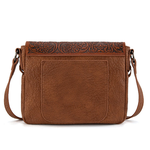 Trinity Ranch Genuine Hair-On Cowhide Tooled Collection Crossbody