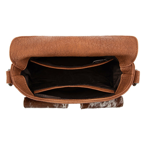 Trinity Ranch Genuine Hair-On Cowhide Tooled Collection Crossbody