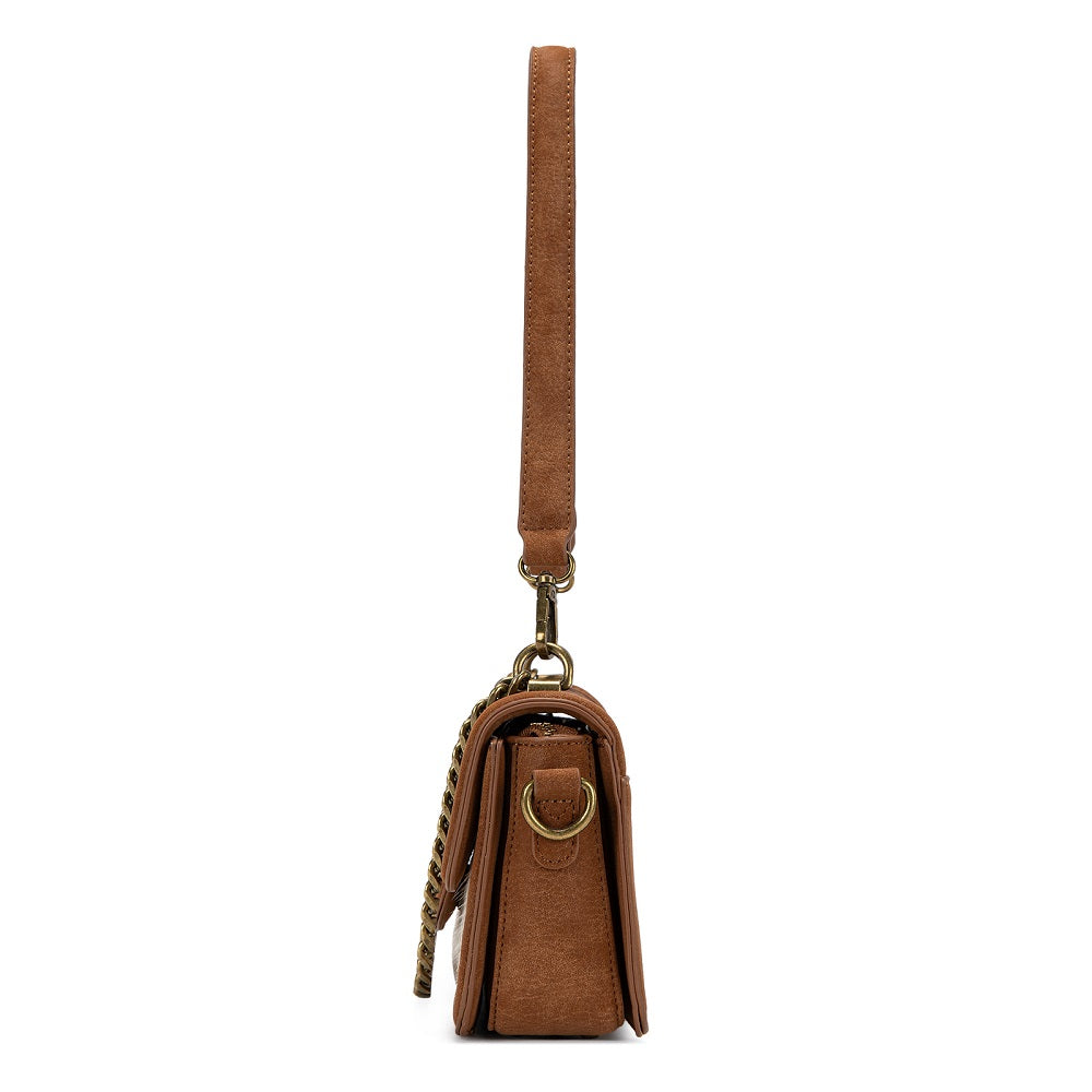 Trinity Ranch Cowhide Floral Cutout Crossbody Bag