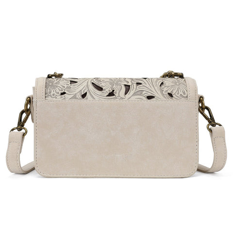 Trinity Ranch Cowhide Floral Cutout Crossbody Bag