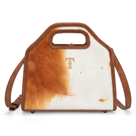 Trinity Ranch Genuine Hair-On Cowhide Satchel Crossbody Bag