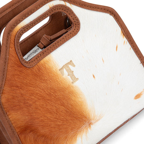 Trinity Ranch Genuine Hair-On Cowhide Satchel Crossbody Bag