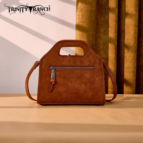 Trinity Ranch Genuine Hair-On Cowhide Satchel Crossbody Bag