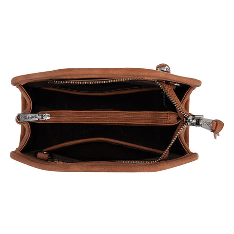 Trinity Ranch Genuine Hair-On Cowhide Satchel Crossbody Bag