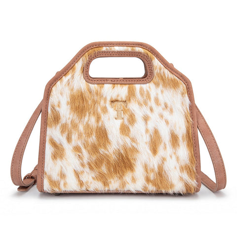 Trinity Ranch Genuine Hair-On Cowhide Satchel Crossbody Bag