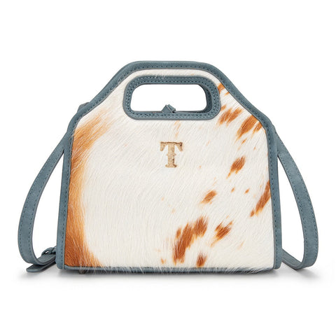 Trinity Ranch Genuine Hair-On Cowhide Satchel Crossbody Bag