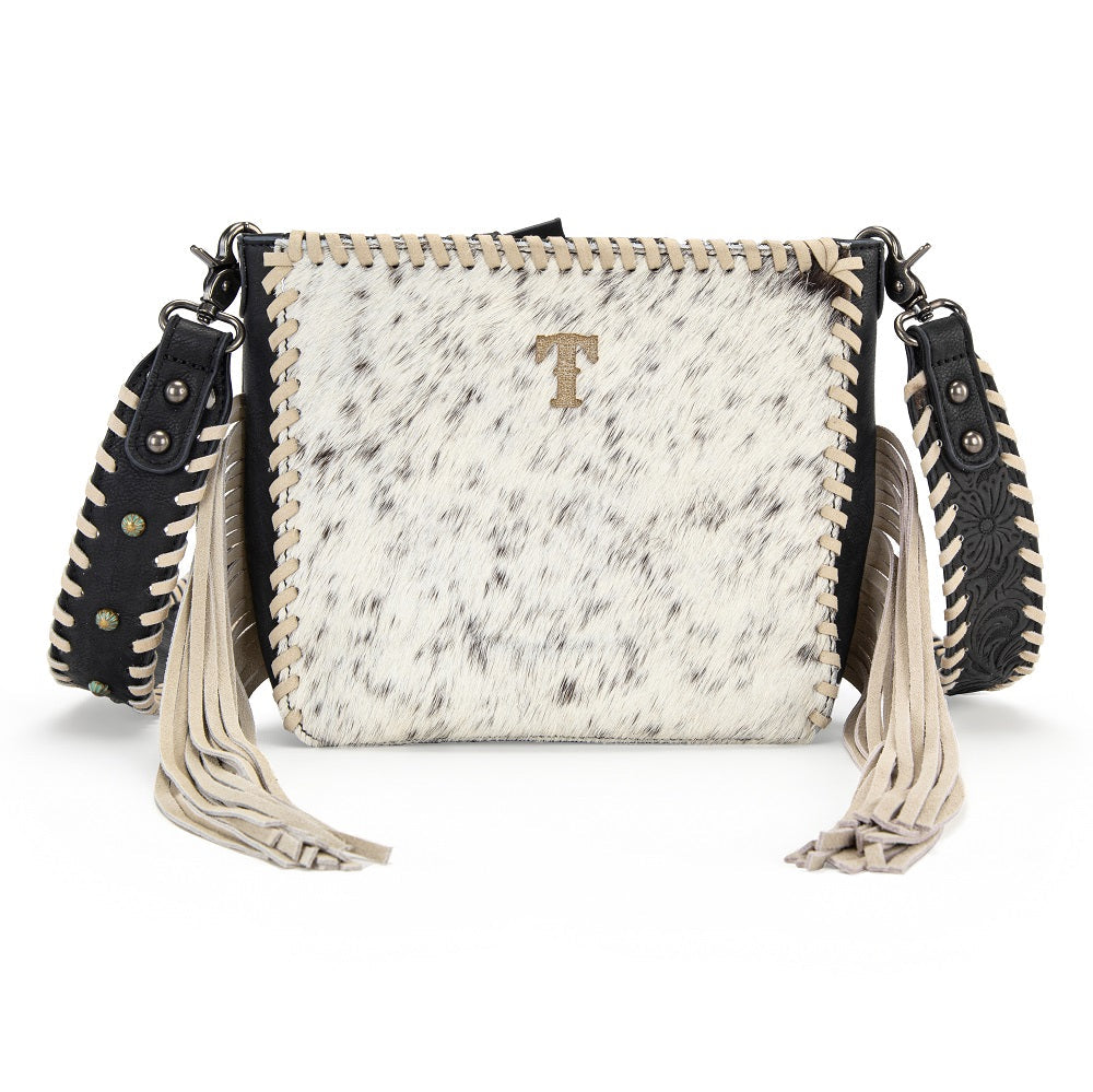 Trinity Ranch Cowhide Fringe Crossbody Bag