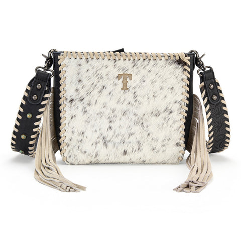 Trinity Ranch Cowhide Fringe Crossbody Bag