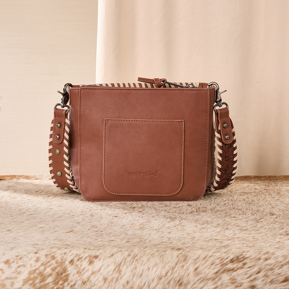 Trinity Ranch Cowhide Fringe Crossbody Bag