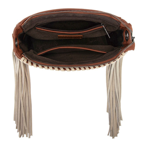 Trinity Ranch Cowhide Fringe Crossbody Bag