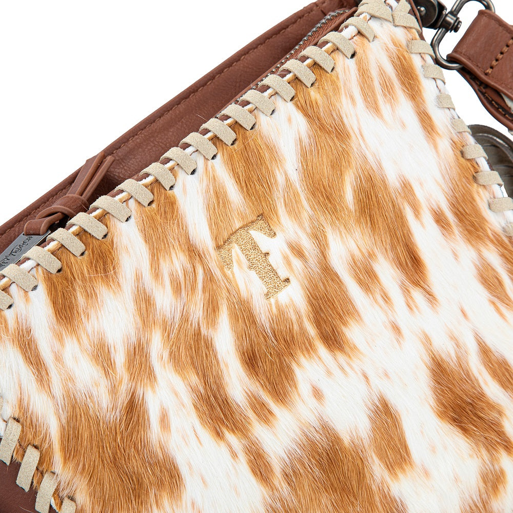 Trinity Ranch Cowhide Fringe Crossbody Bag