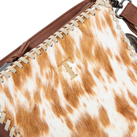 Trinity Ranch Cowhide Fringe Crossbody Bag