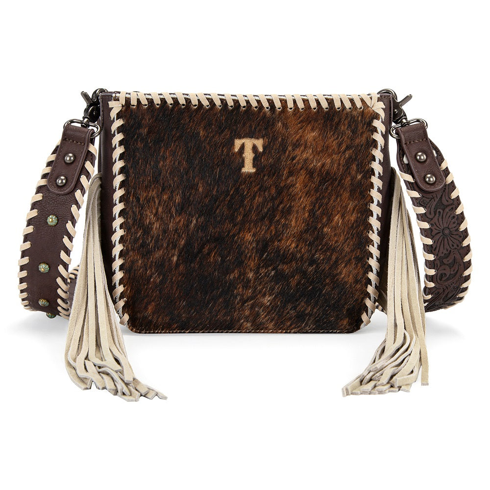 Trinity Ranch Cowhide Fringe Crossbody Bag