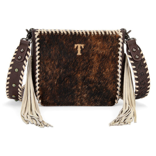 Trinity Ranch Cowhide Fringe Crossbody Bag