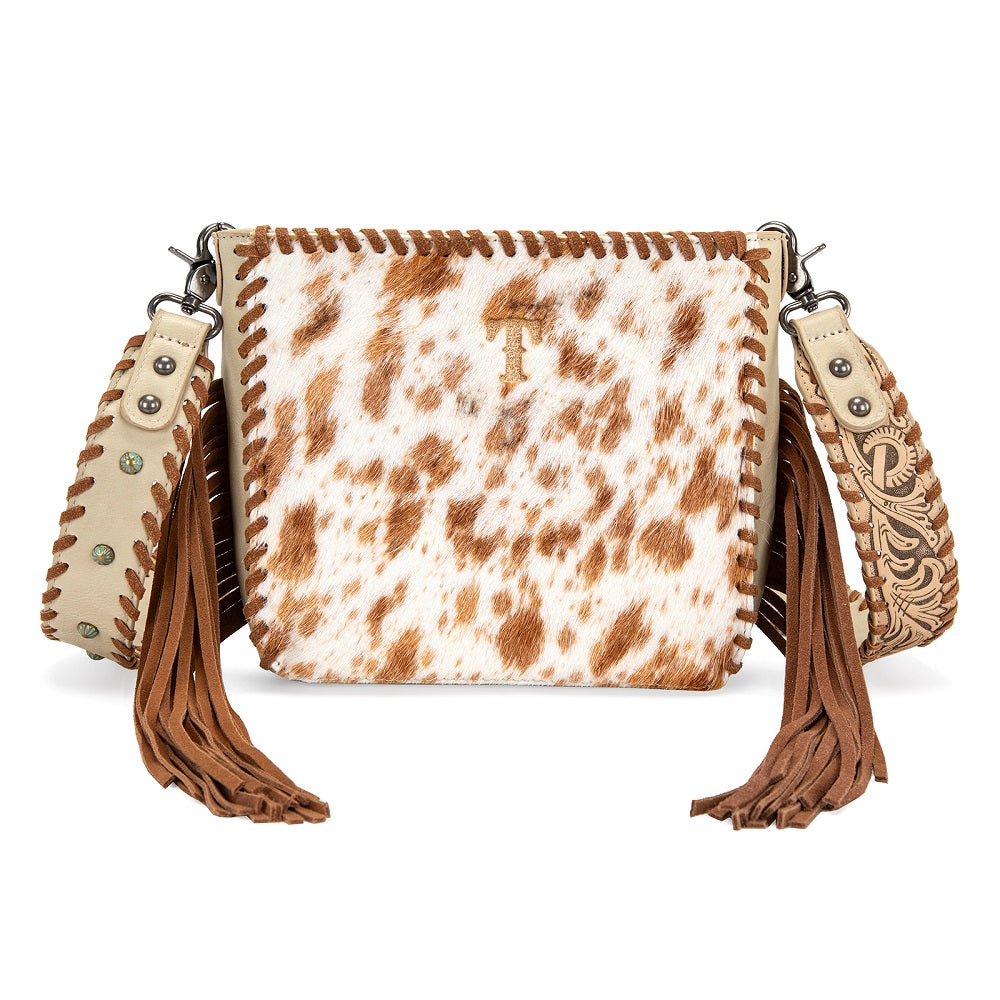 Trinity Ranch Cowhide Fringe Crossbody Bag