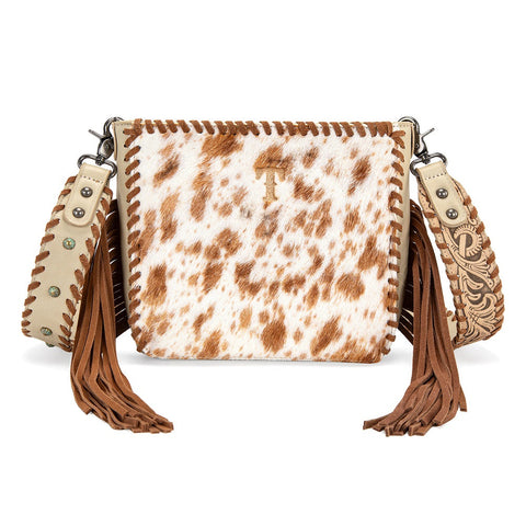 Trinity Ranch Cowhide Fringe Crossbody Bag