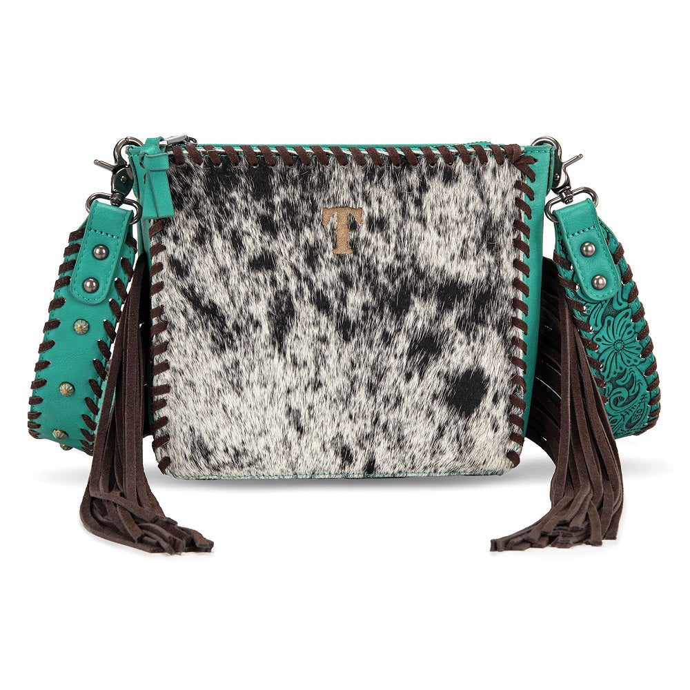 Trinity Ranch Cowhide Fringe Crossbody Bag