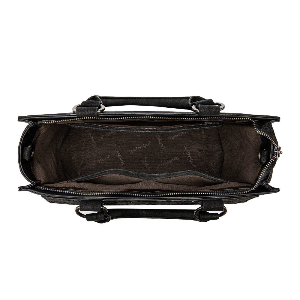 Trinity Ranch Cowhide Tooled Leather Tote Bag
