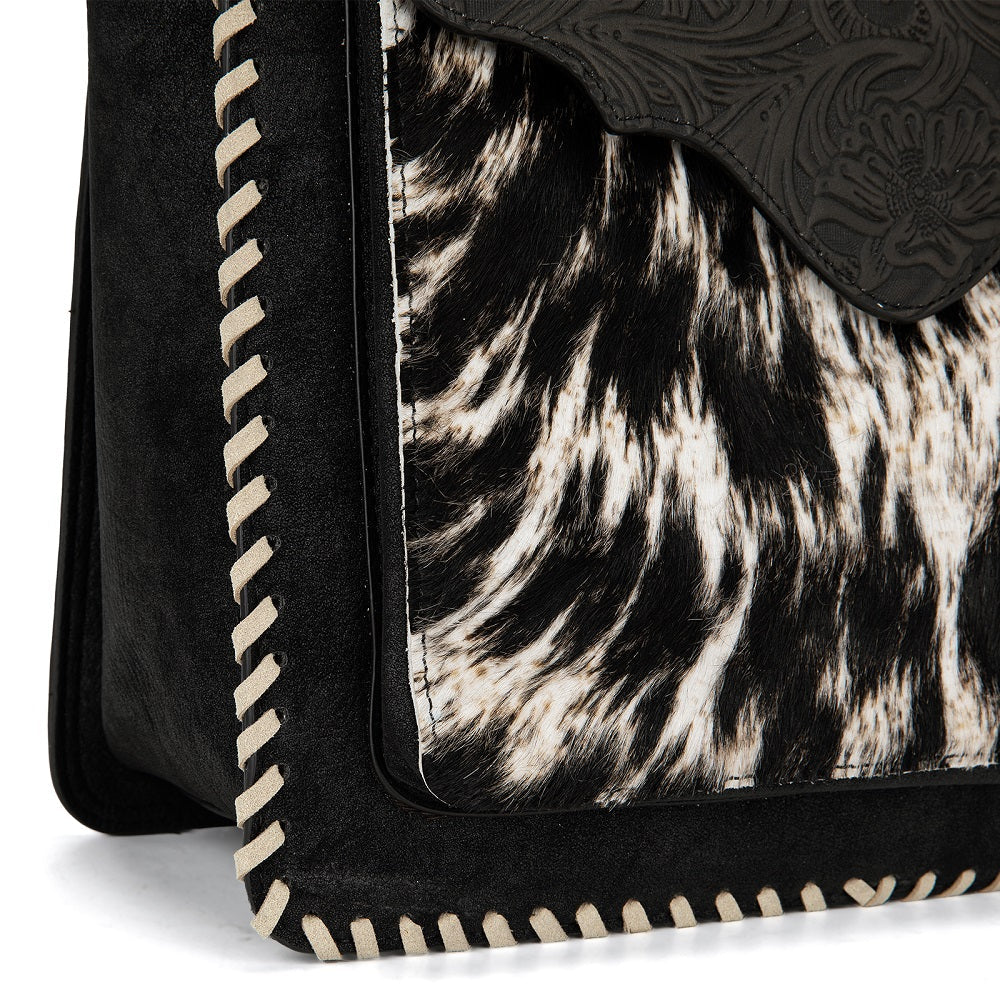 Trinity Ranch Cowhide Tooled Leather Tote Bag