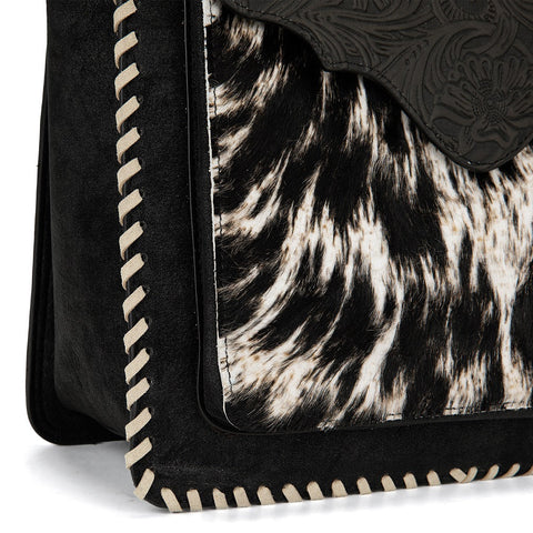 Trinity Ranch Cowhide Tooled Leather Tote Bag