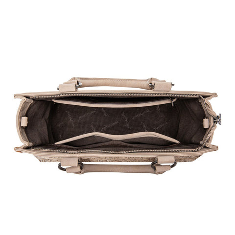 Trinity Ranch Cowhide Tooled Leather Tote Bag