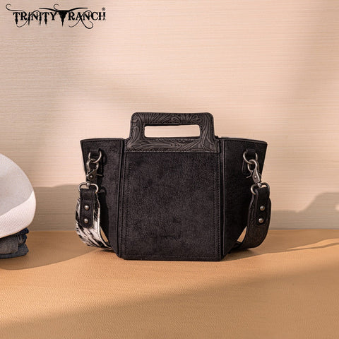 Trinity Ranch Fringe Cowhide Tote Bag