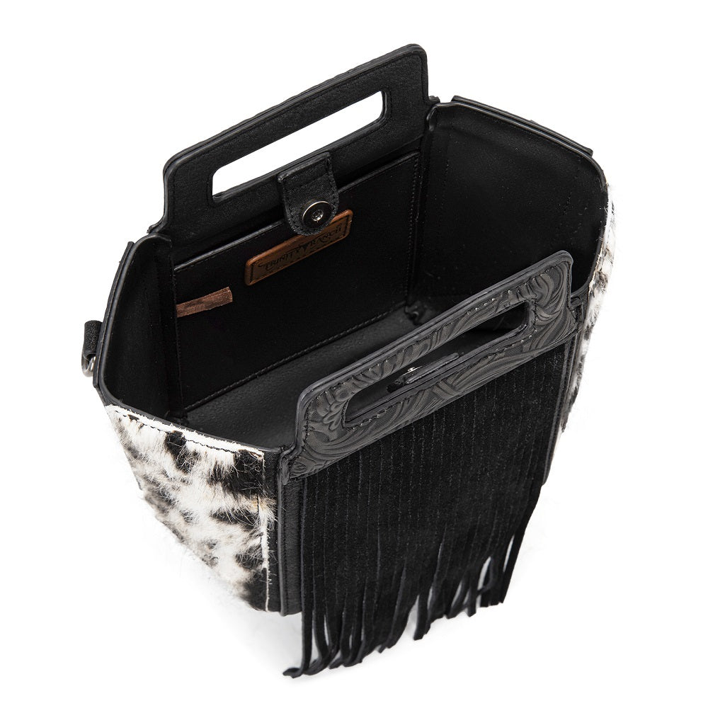 Trinity Ranch Fringe Cowhide Tote Bag