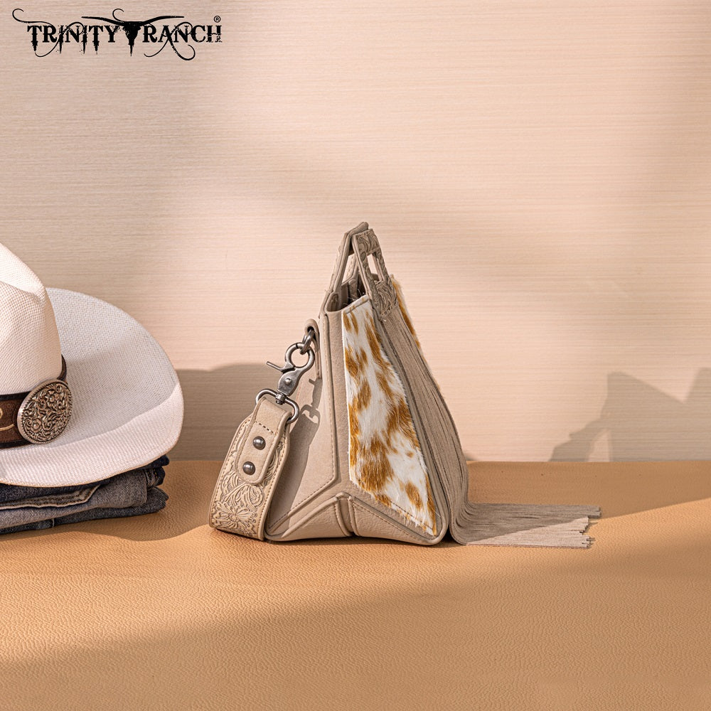 Trinity Ranch Fringe Cowhide Tote Bag