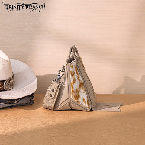Trinity Ranch Fringe Cowhide Tote Bag