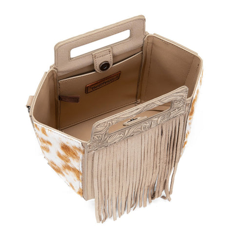 Trinity Ranch Fringe Cowhide Tote Bag