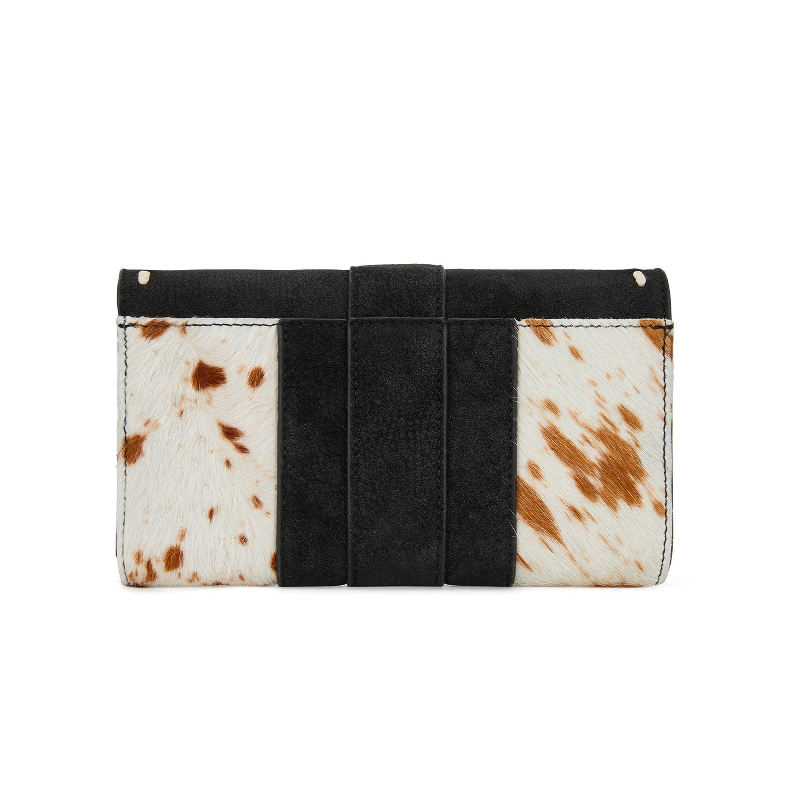 Trinity Ranch Western Cowhide Buckle Crossbody Wallet Bag