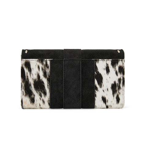 Trinity Ranch Western Cowhide Buckle Crossbody Wallet Bag