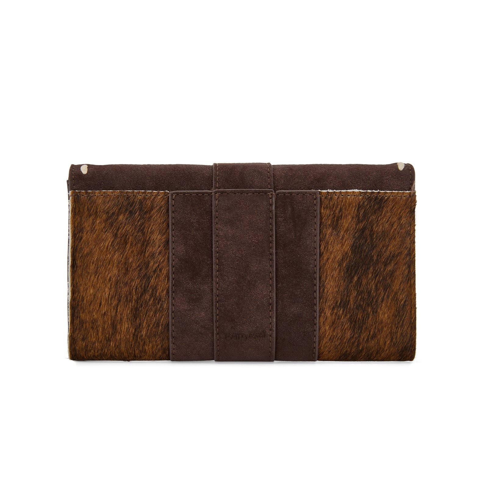 Trinity Ranch Western Cowhide Buckle Crossbody Wallet Bag