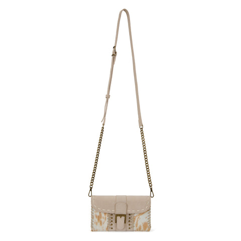 Trinity Ranch Western Cowhide Buckle Crossbody Wallet Bag