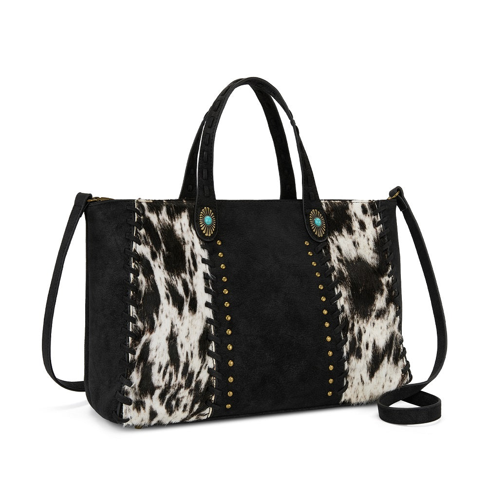Trinity Ranch Genuine Cowhide Concealed Carry Tote Bag