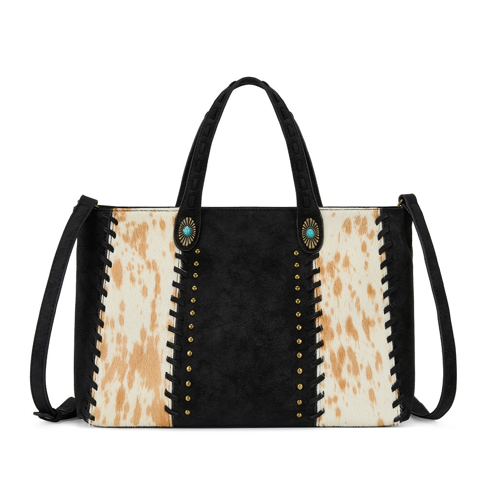 Trinity Ranch Genuine Cowhide Concealed Carry Tote Bag