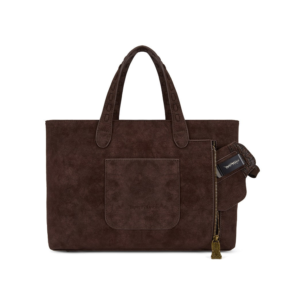 Trinity Ranch Genuine Cowhide Concealed Carry Tote Bag