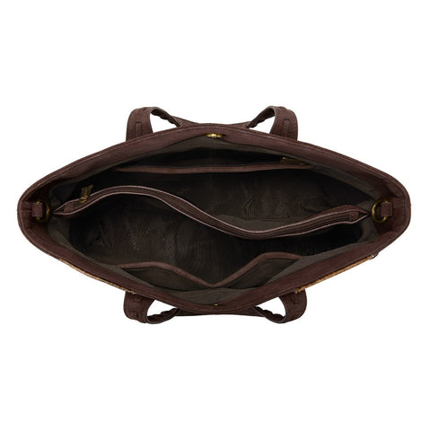 Trinity Ranch Genuine Cowhide Concealed Carry Tote Bag