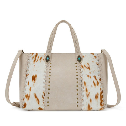 Trinity Ranch Genuine Cowhide Concealed Carry Tote Bag