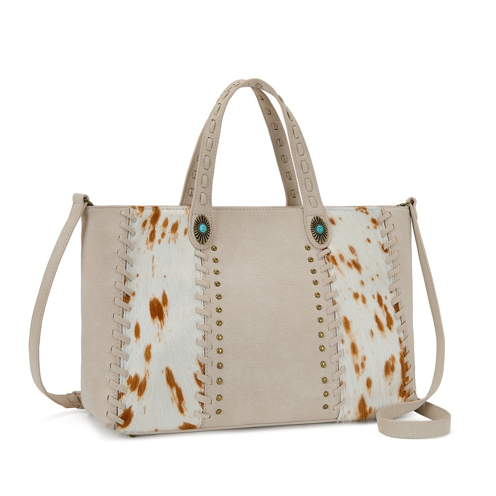 Trinity Ranch Genuine Cowhide Concealed Carry Tote Bag