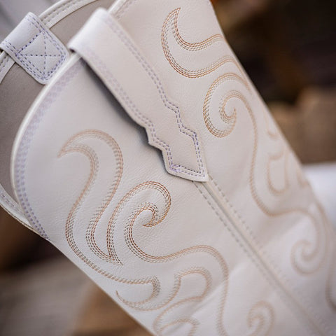 Women's Bright Side Embroidered Round Toe Western Vegan Leather Boots