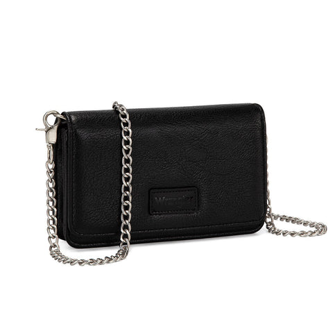 Wrangler Dual Strap Bandana Ruched Flap Crossbody Wallet Bag