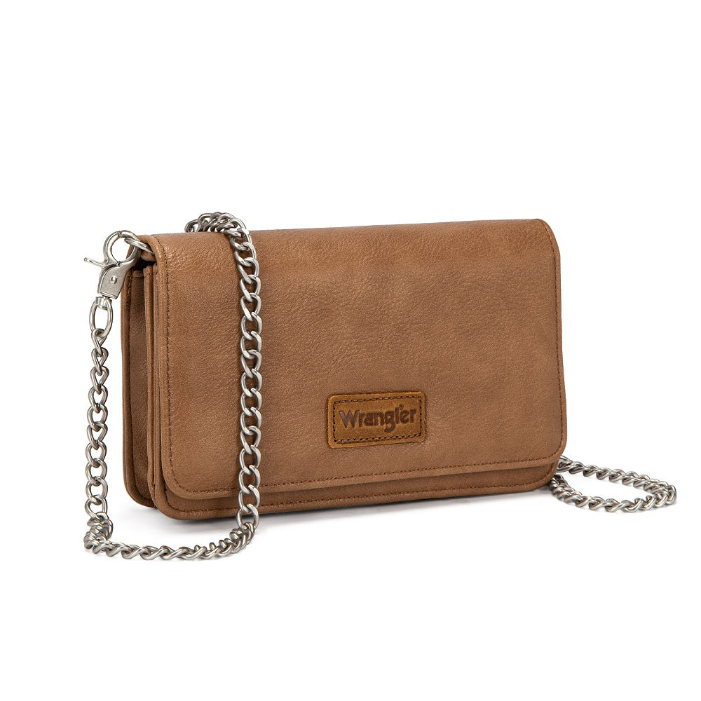 Wrangler Dual Strap Bandana Ruched Flap Crossbody Wallet Bag