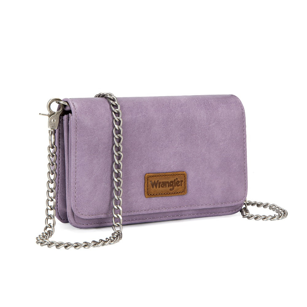 Wrangler Dual Strap Bandana Ruched Flap Crossbody Wallet Bag