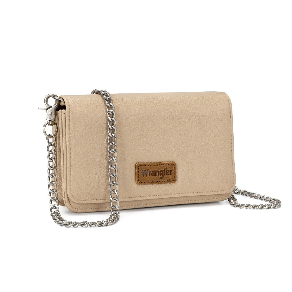 Wrangler Dual Strap Bandana Ruched Flap Crossbody Wallet Bag