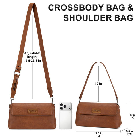 Wrangler Flap Shoulder Crossbody Bag