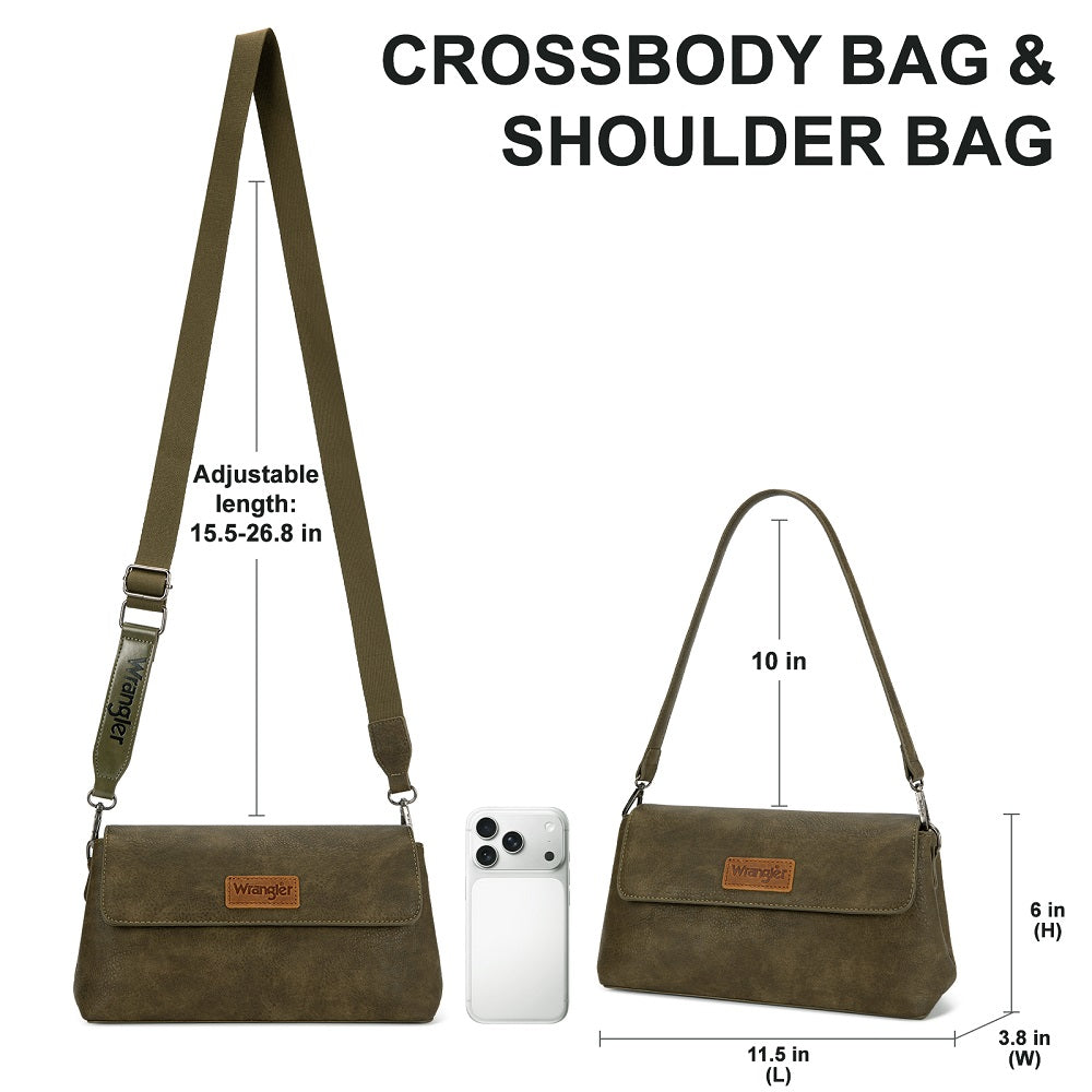 Wrangler Flap Shoulder Crossbody Bag