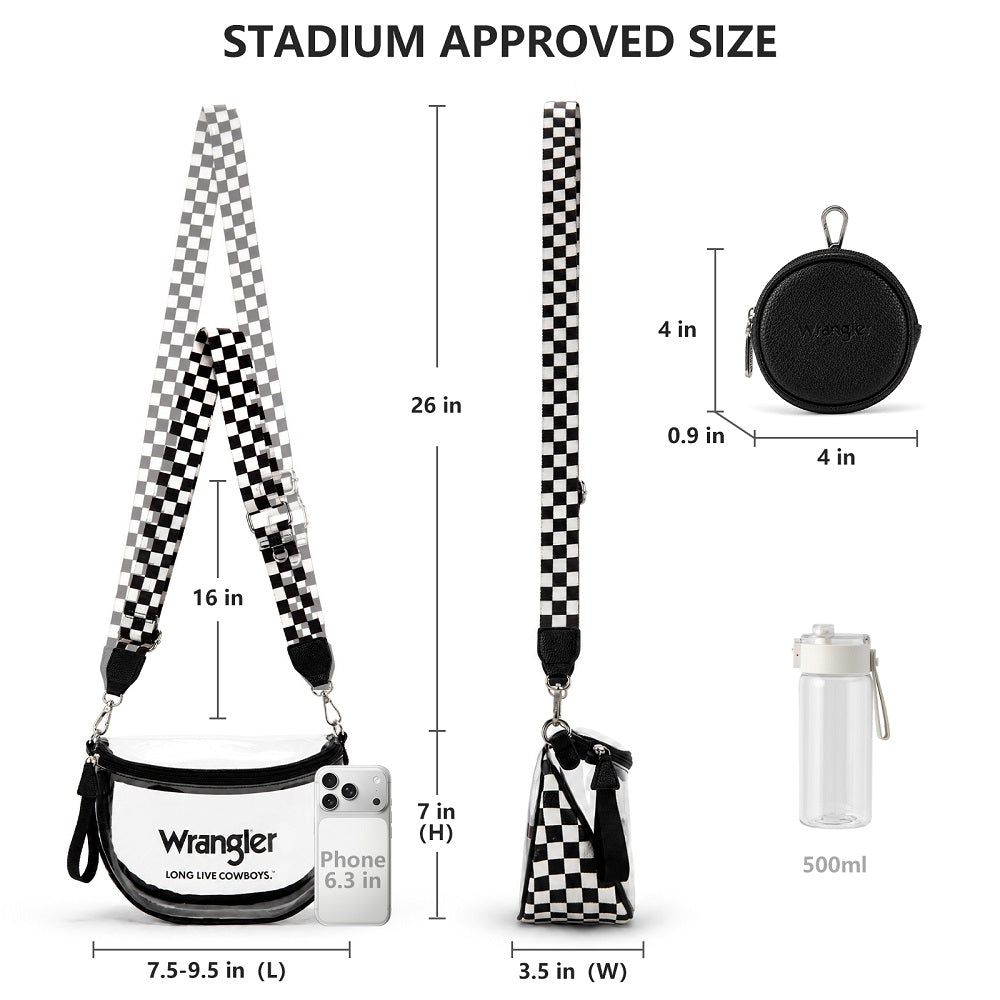 Wrangler Clear Crossbody Bag Set