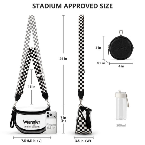 Wrangler Clear Crossbody Bag Set
